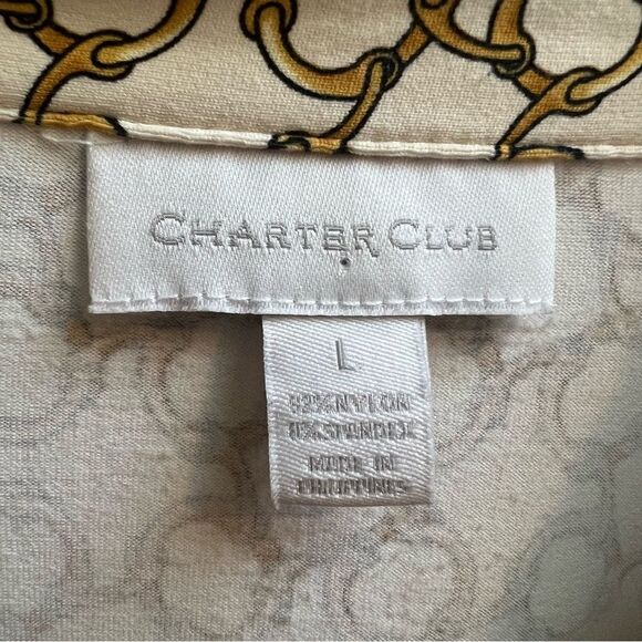 Charter Club equestrian print Patterned Button-Up Shirt L - Picture 5 of 5